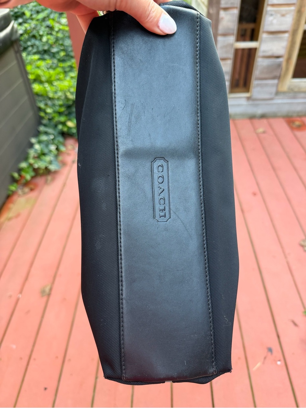 Coach 1999 w/COA Mercer Nylon Shoulder Satchel w/ Black Leather Trim Metal Tag - Picture 5 of 16